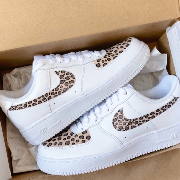 Custom Air Force 1 Sneakers - Leopard Cheetah (Made To Order)