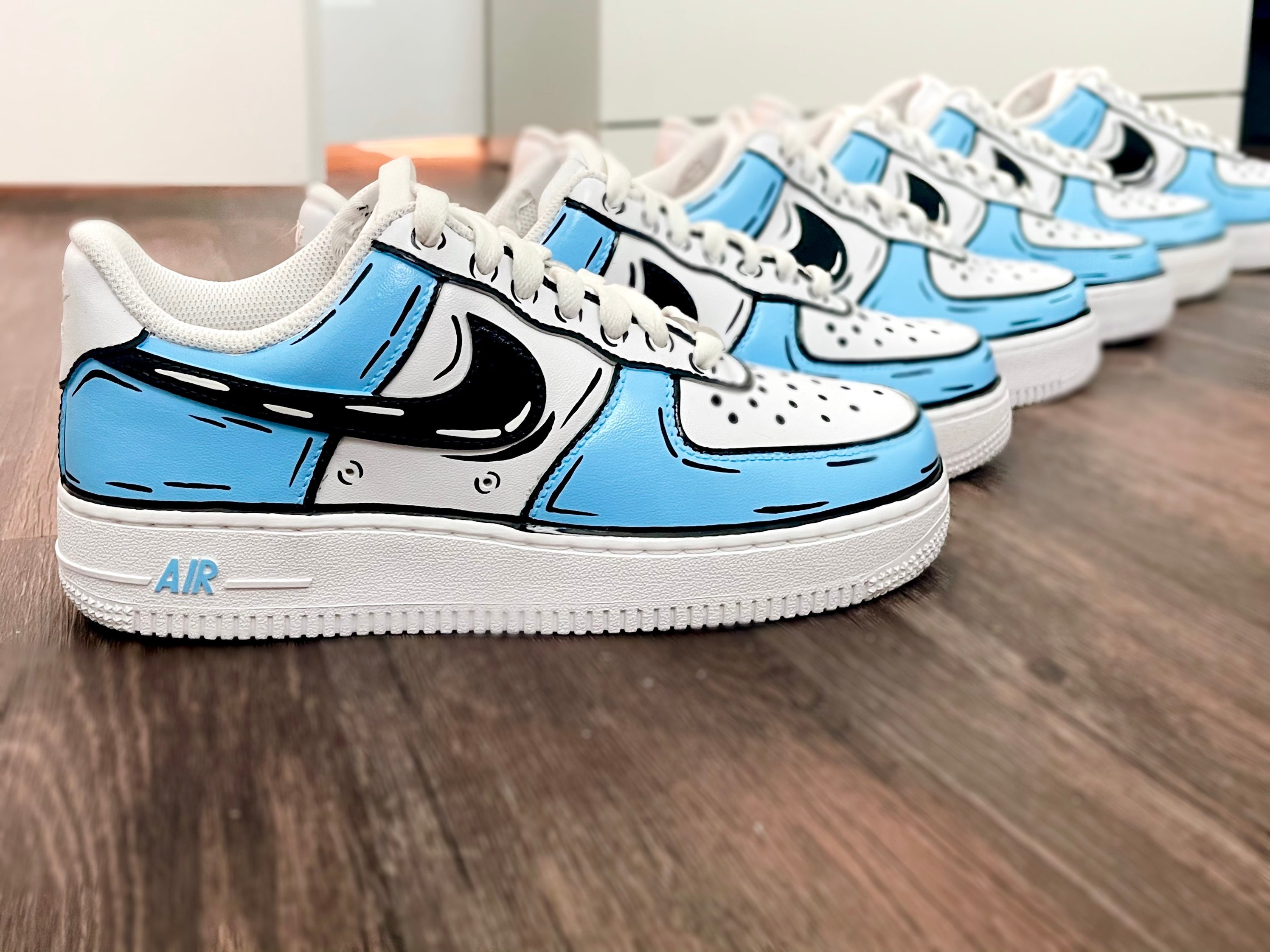 Havthcol Ironing-Free Stickers for Custom Air Force 1 Shoes,Cute Pattern Fashine Creative White Shoes Decal (Anime)