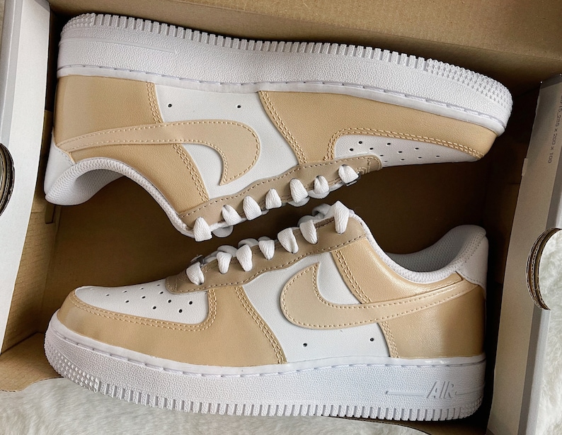 Custom Nike Air Force 1 Beige Neutral Colors | Etsy