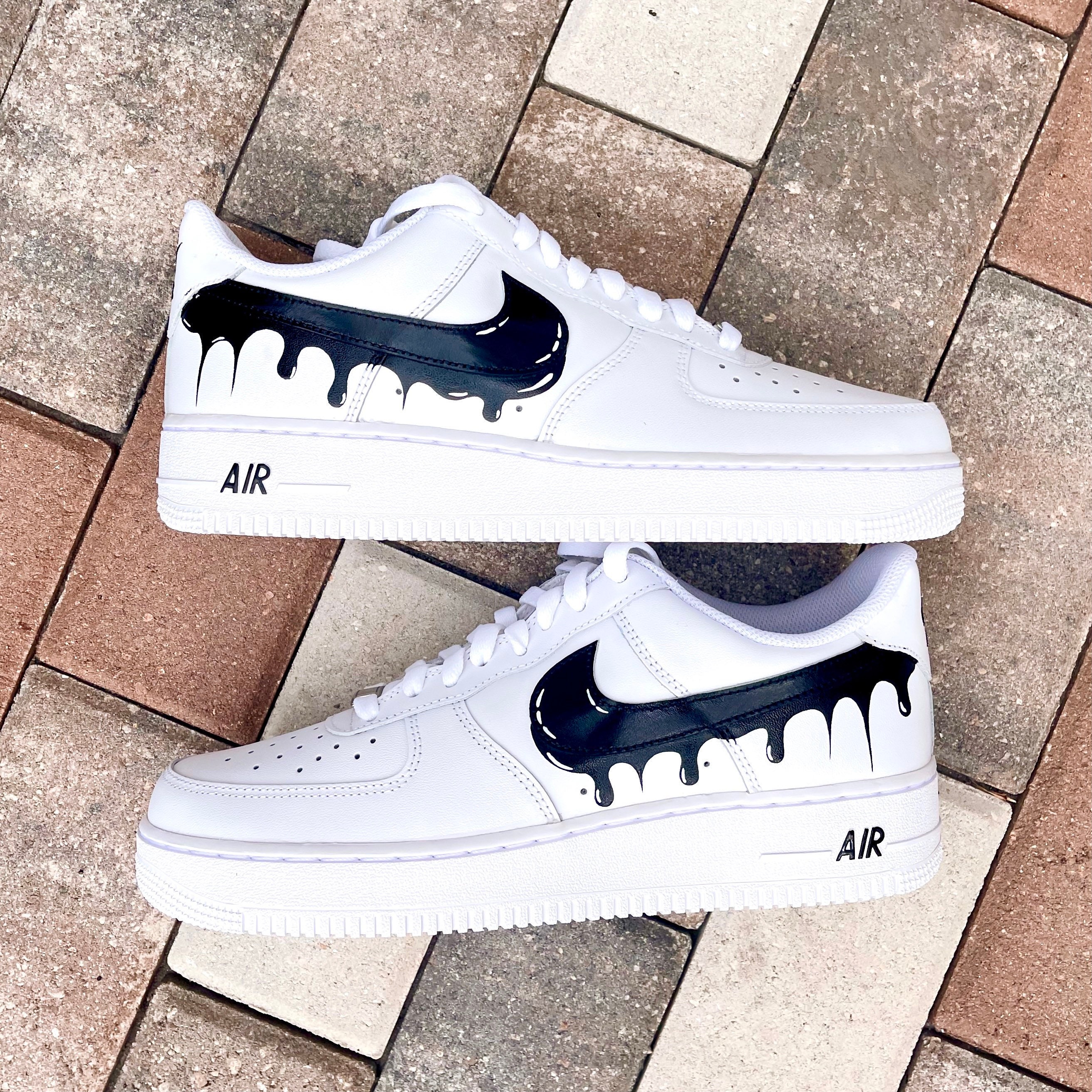 nike air force 1 dripping black