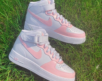 Pink air force hotsell ones high top