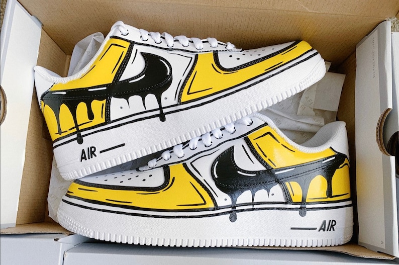 Cartoon Drip Custom Nike Air Force 1 | Etsy