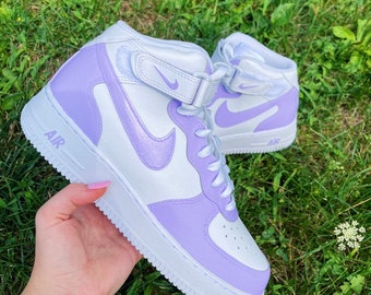 nike air force high tops purple