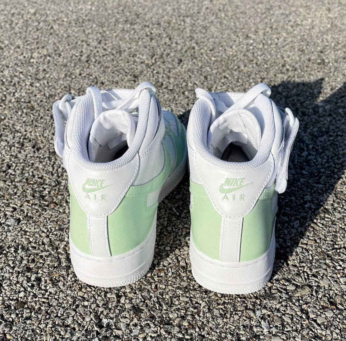 Sage Green Nike Air Force 1 Mid | Etsy
