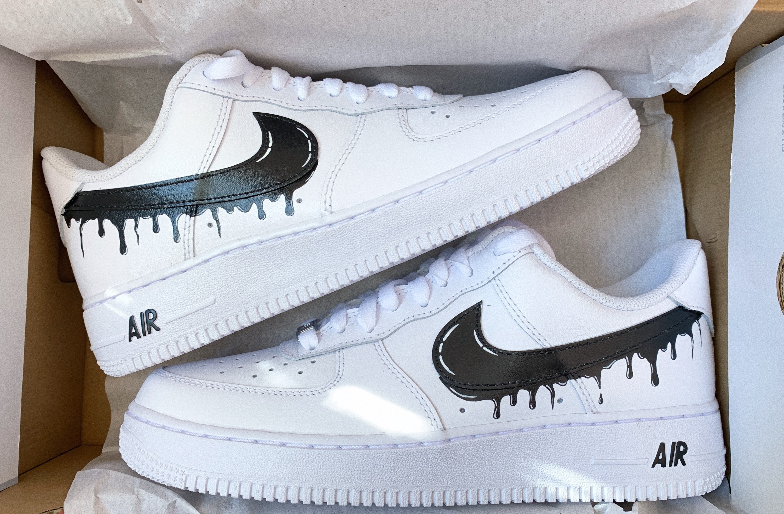 Nike Air Force 1 - Drip Black Custom Sneaker AF1