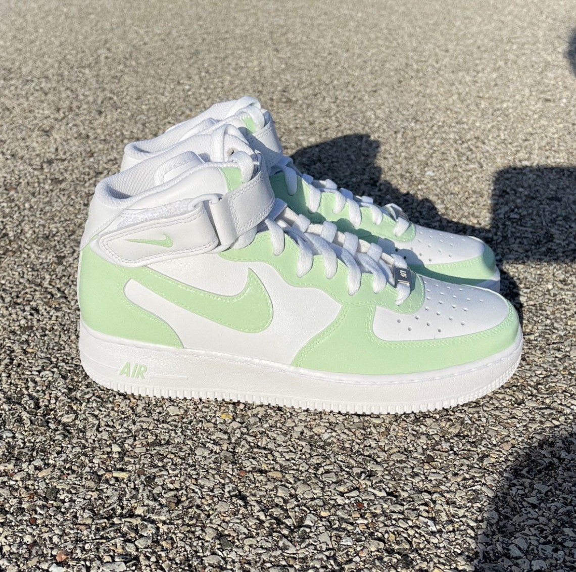 Sage Green Nike Air Force 1 Mid | Etsy