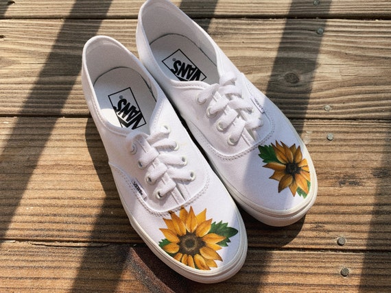 Spanien Støt Formålet Sunflowers Custom Sneakers Custom Hand Painted Shoes Air - Etsy