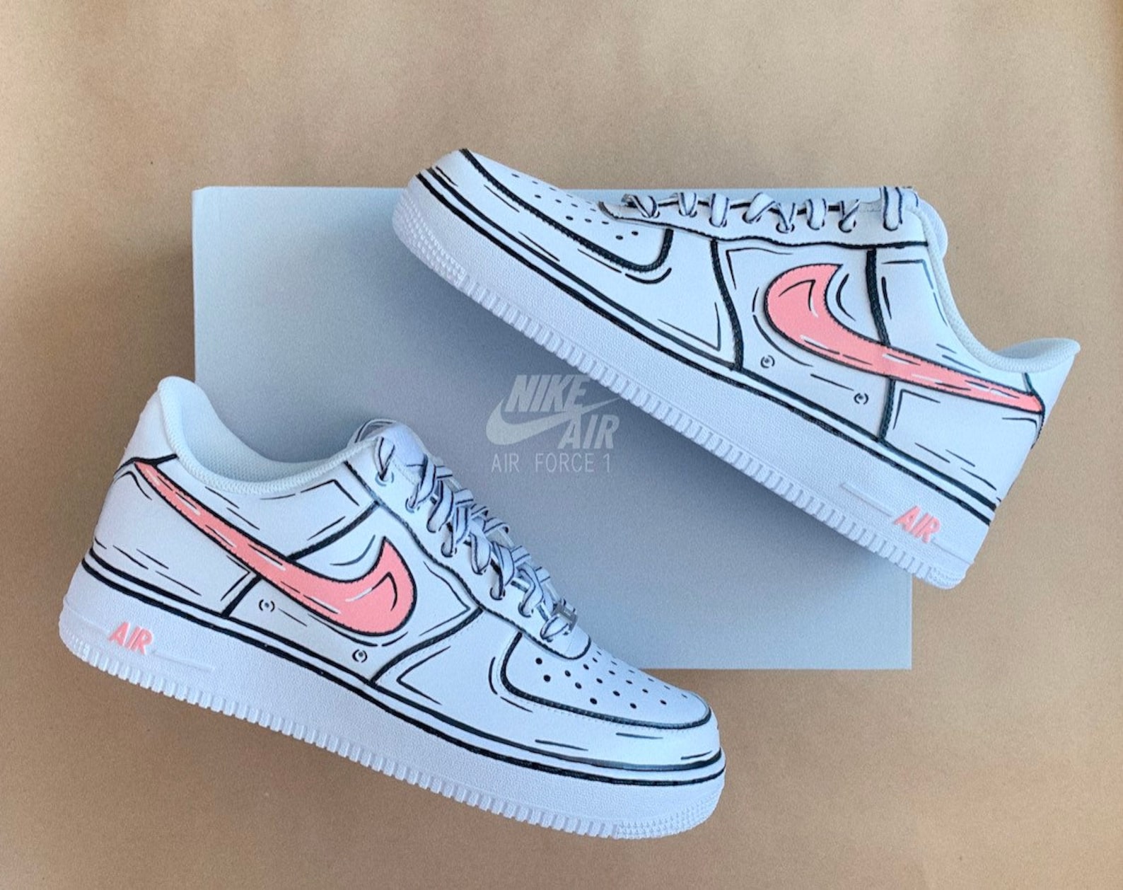 custom cartoon nike air force 1