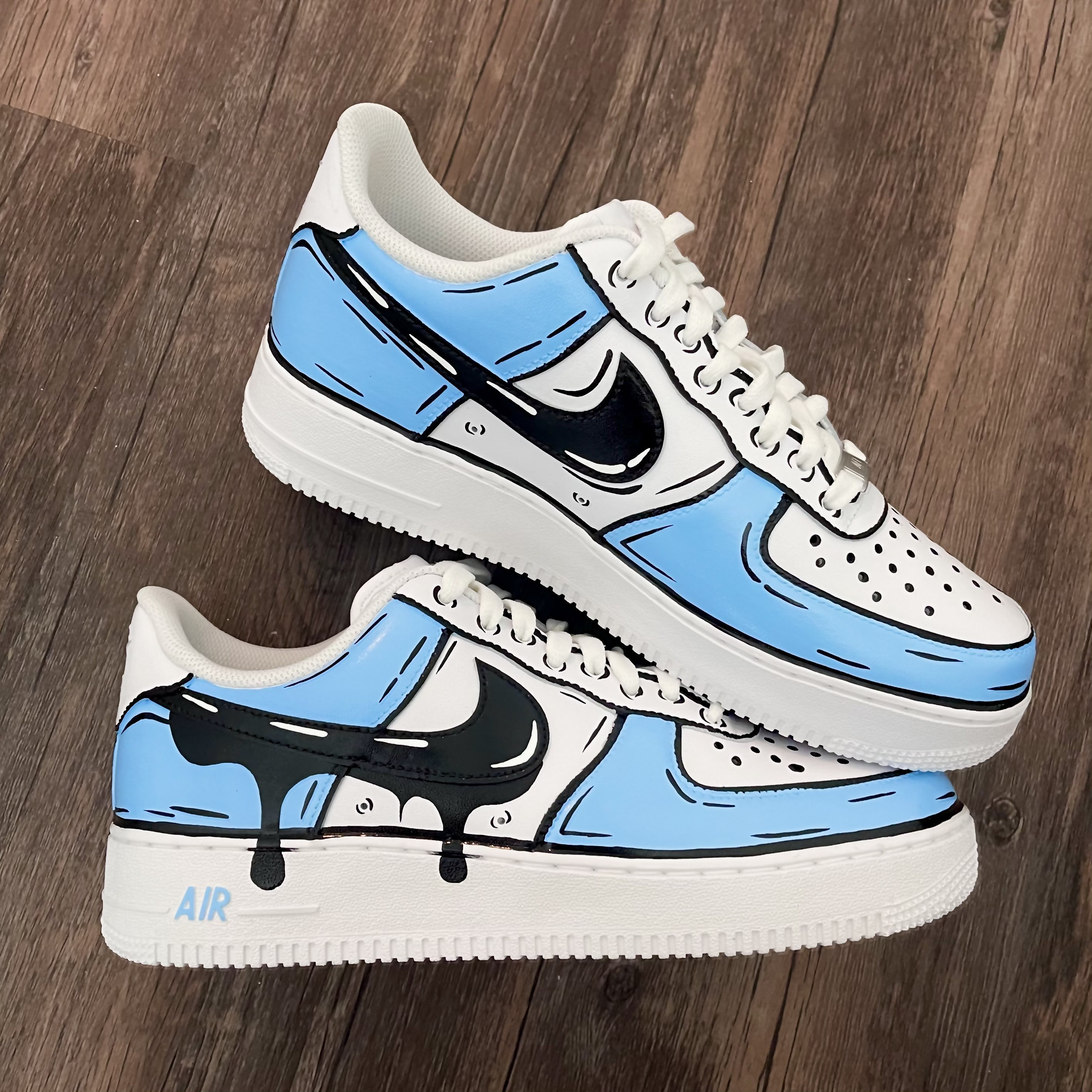 Custom Air Force 1 Sneakers Cartoon Drip Custom Shoes Christmas Gift 