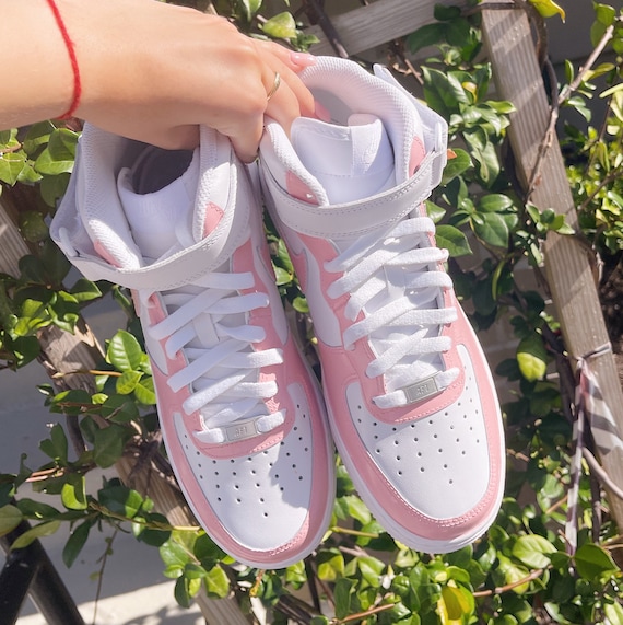 pink custom air force 1