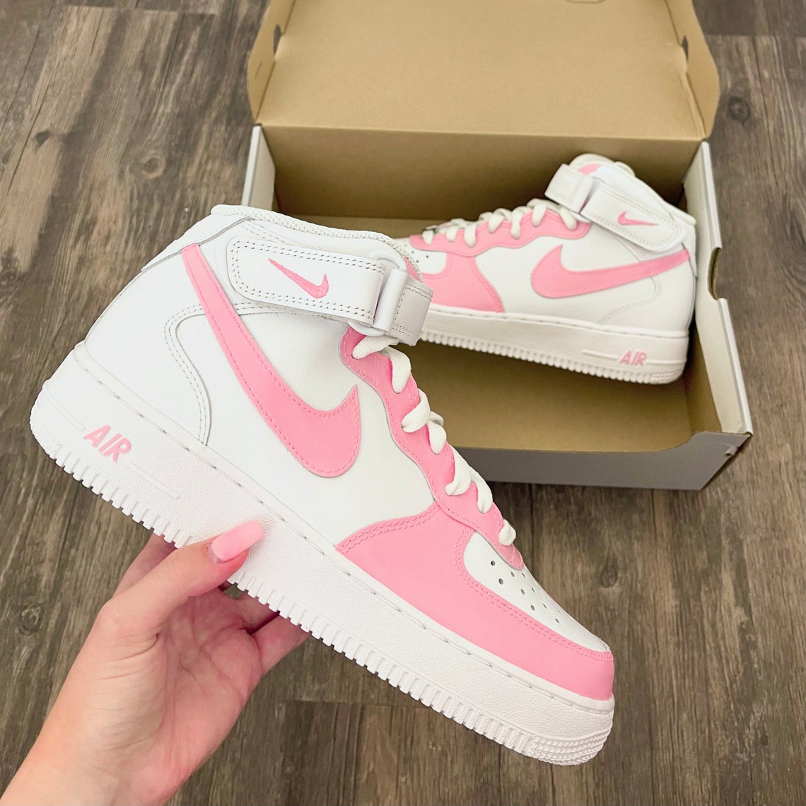 pink air force gum sole