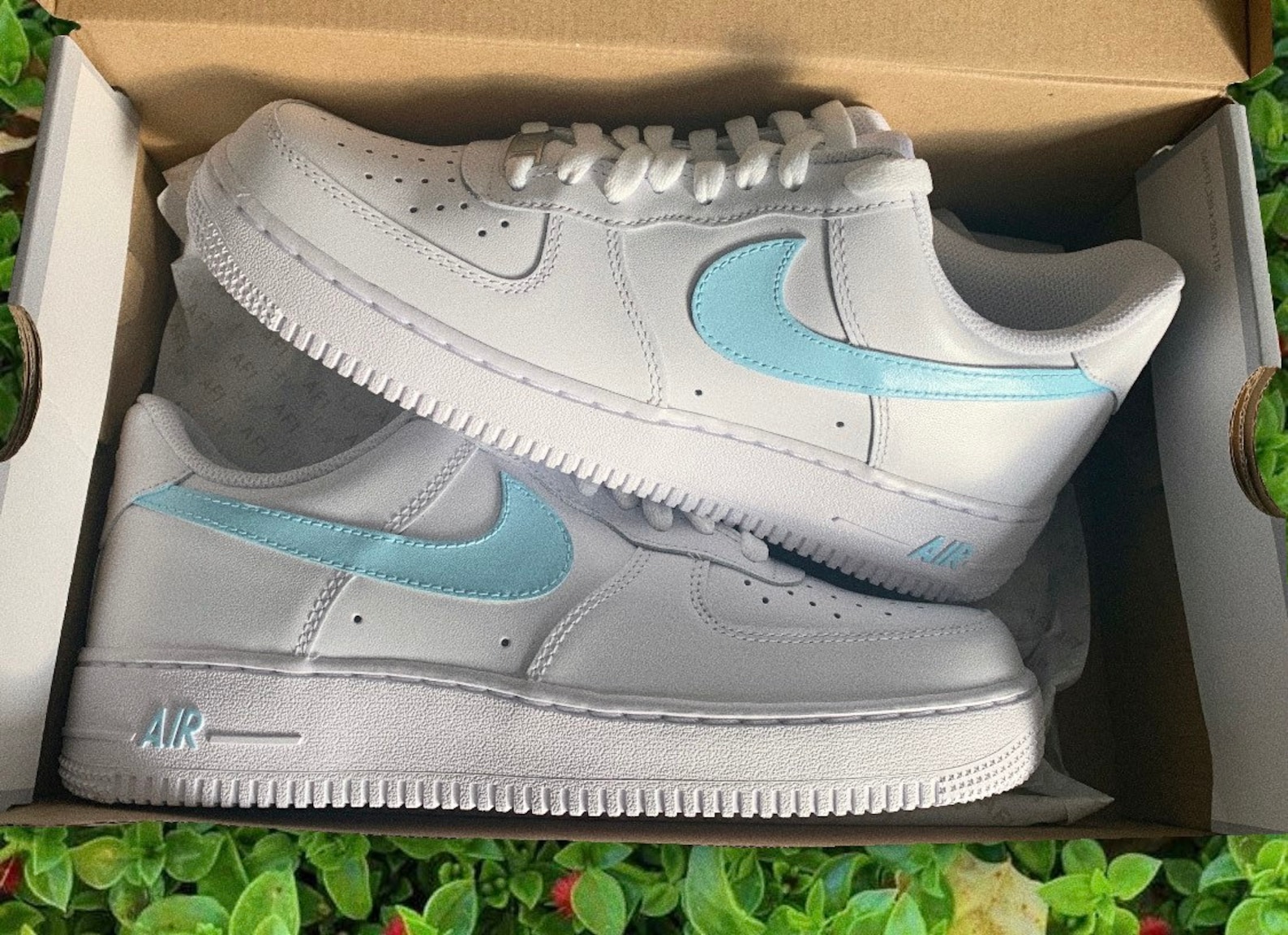 Baby Blue Custom Nike Air Force 1 Light Blue Made to Order | Etsy