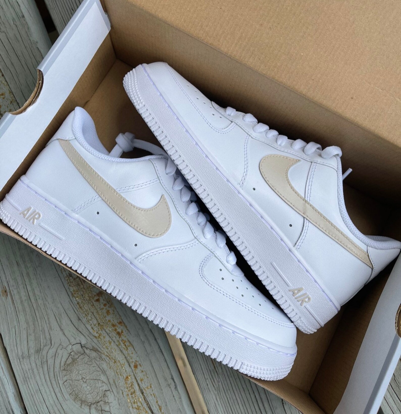 nike air force 1 sage beige