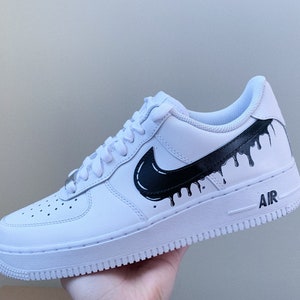 nike air force 1 dripping black