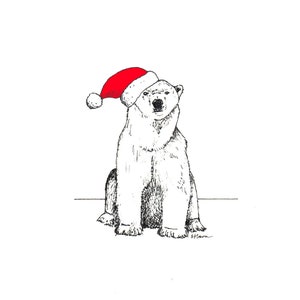 Cartões de Natal (em branco) - Urso Polar