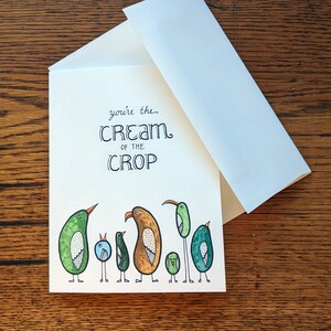 Carte crème de la crème - Oiseaux