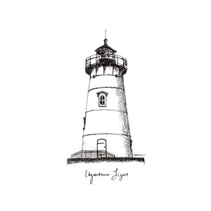 Cartes de notes vierges - Phare d’Edgartown