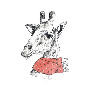 Weihnachts Giraffen Karten (blanko)