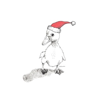 Cartões de patinhos de Natal (em branco)