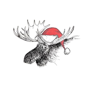 Cartões de Alce de Natal (em branco)