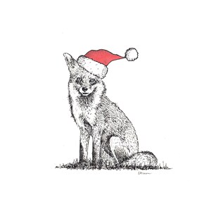 Cartões de Natal Red Fox (em branco)
