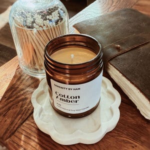 Cotton Amber - 100% Natural Soy Wax Candle