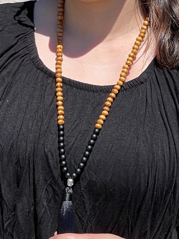 Buddha wood sale necklace