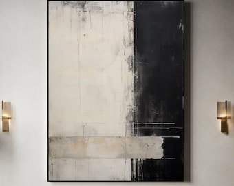 Black abstract art,beige abstract oil painting,minimalist abstract art,sofa wall art,minimalist abstract art,Office decoration art