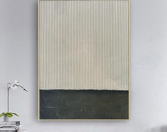 Large Beige abstract painting,Beige texture art,Light green wall art,Sofa wall art,Original abstract painting,green modern minimalist art