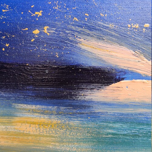 Original Sky Abstract Painting,Large abstract painting, Paintings on canvas,Ocean painting,Large shops Wall Abstract Painting,Large Sea Landscape