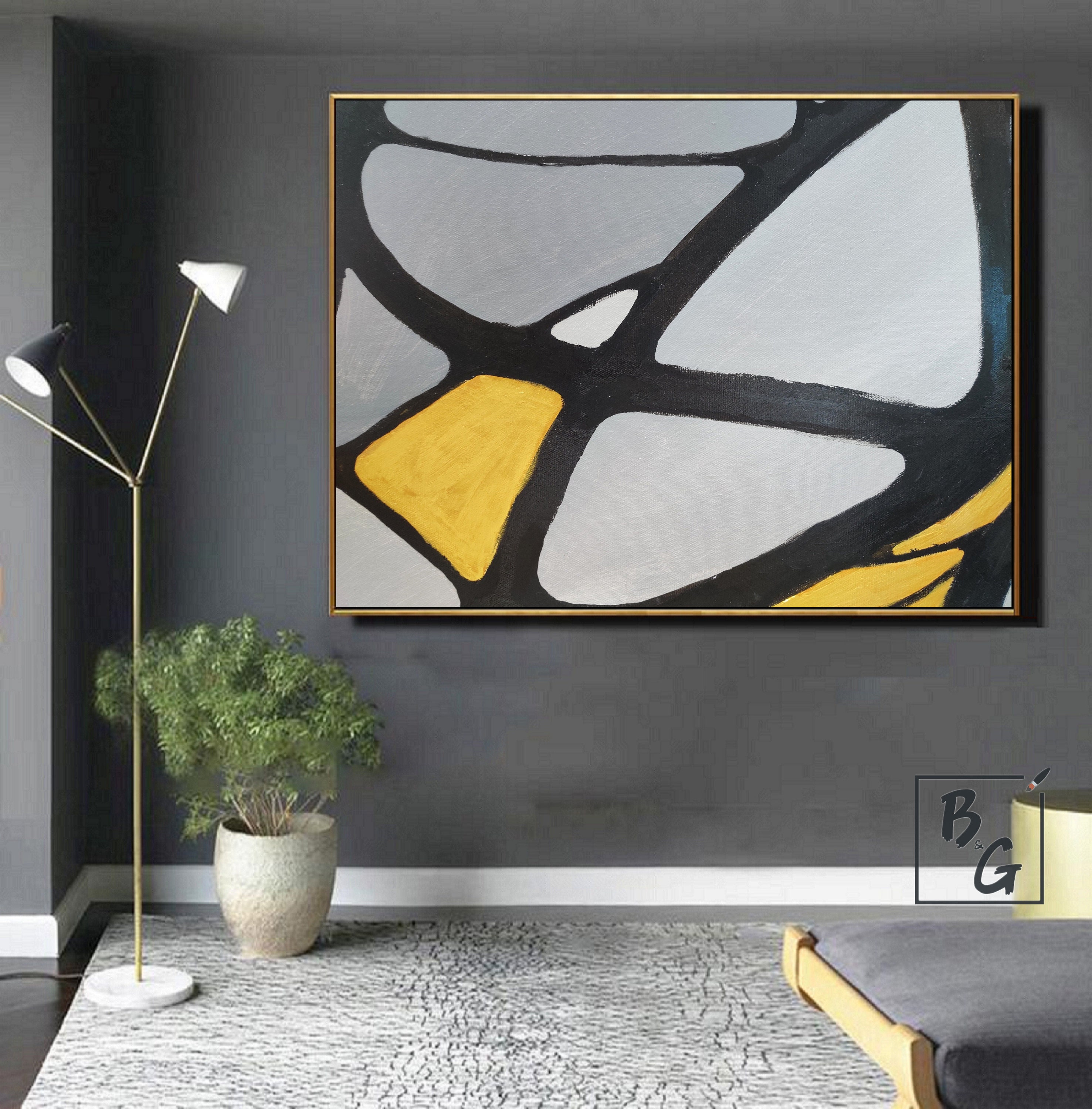 Moderne Hand Ölgemälde große abstrakte Malerei Gemälde auf | Etsy