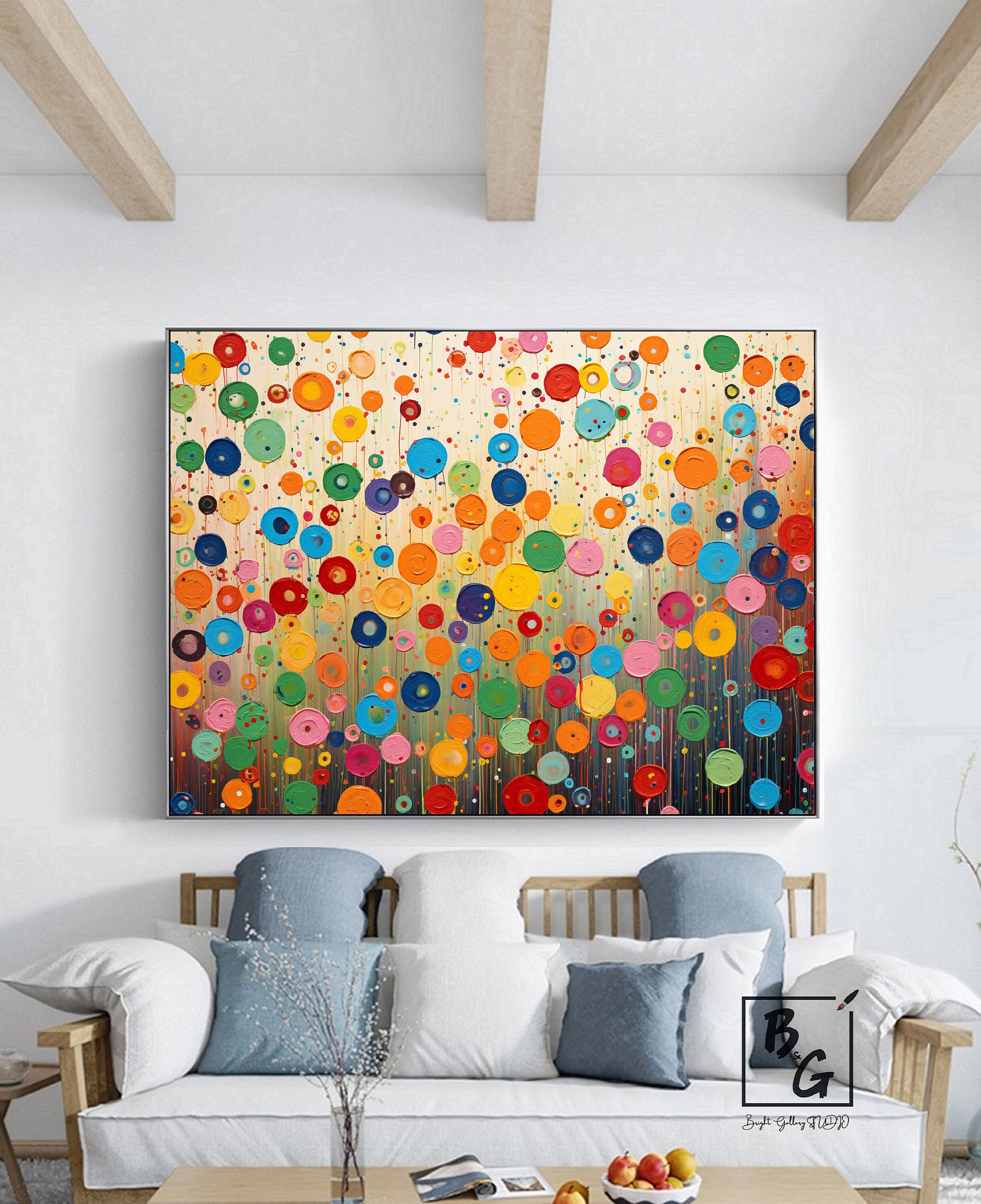 Large Original Acrylic Painting on Canvas,abstract Wall Painting,knife  Abstract Art,living Room Wall Canvas ,abstract Art Canvas Original 