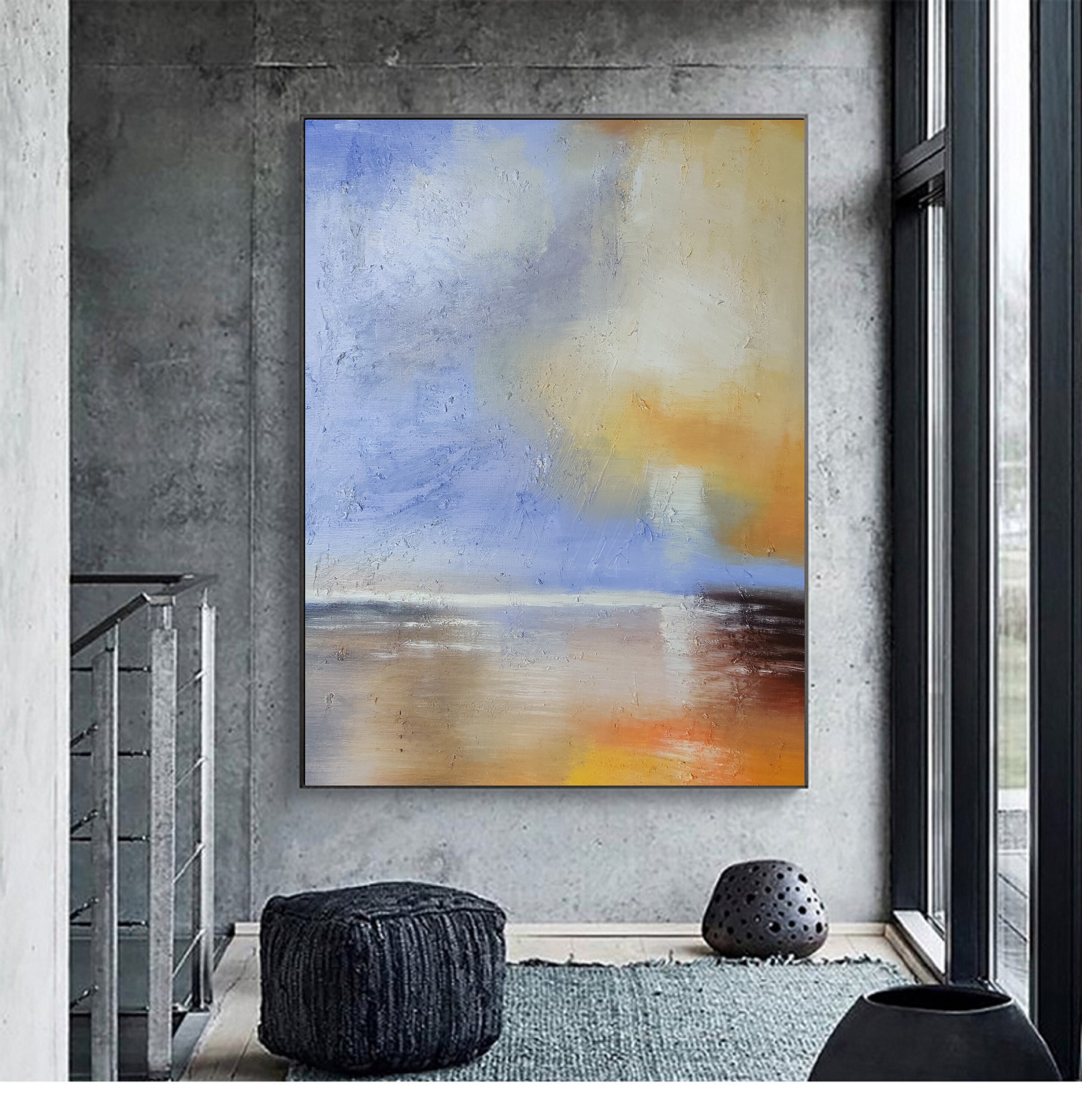 Large abstract painting Sky Abstract Art Painting On Etsy