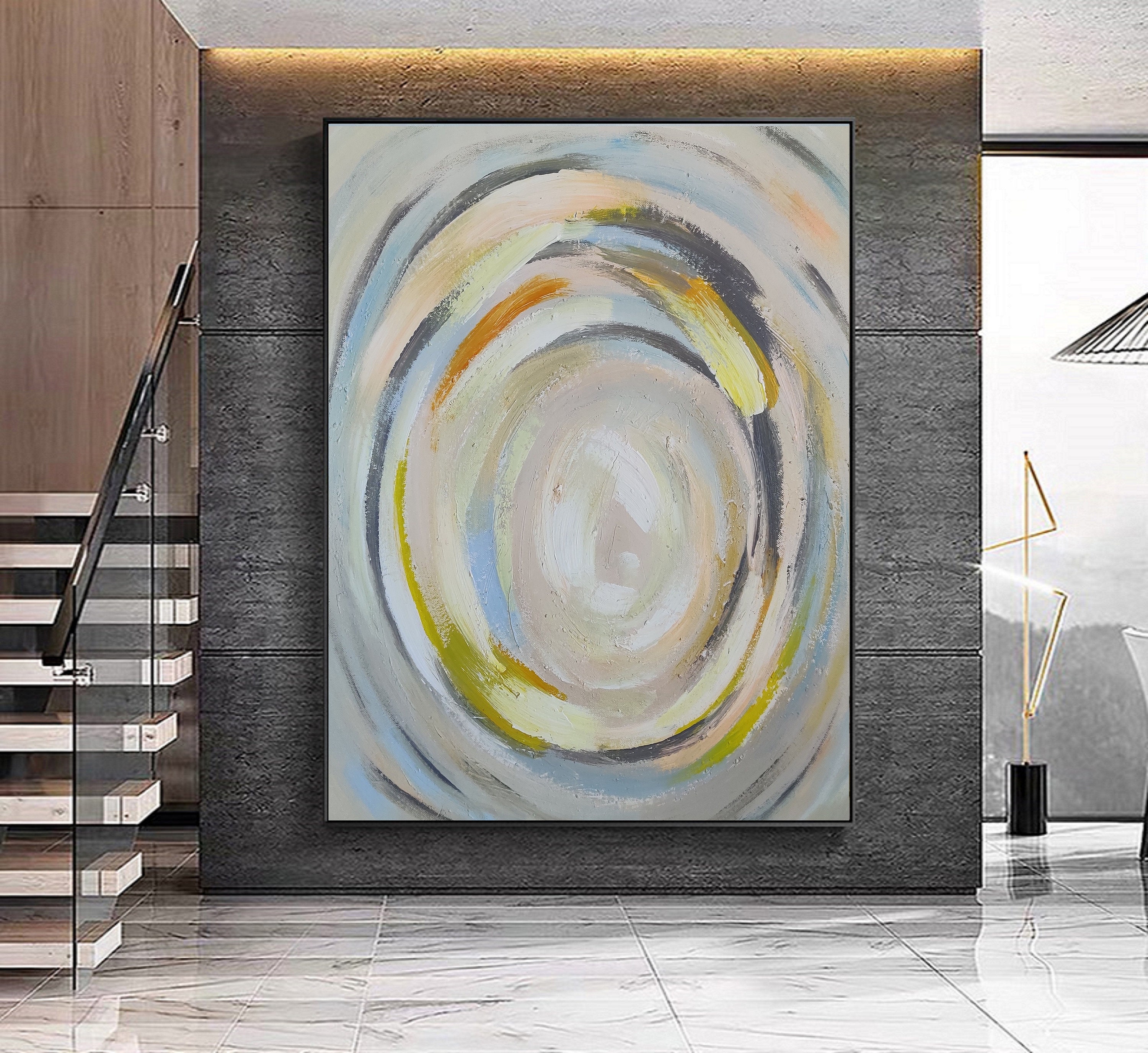 Modern Home Decor Large Abstract Paintingmodern Colorful Wall - Etsy