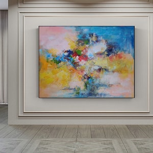 Starry sky oil painting,Large abstract painting,Modern Home Decor  Colorful Wall Art For Living Room Abstract Oil Texture ,Original Abstract