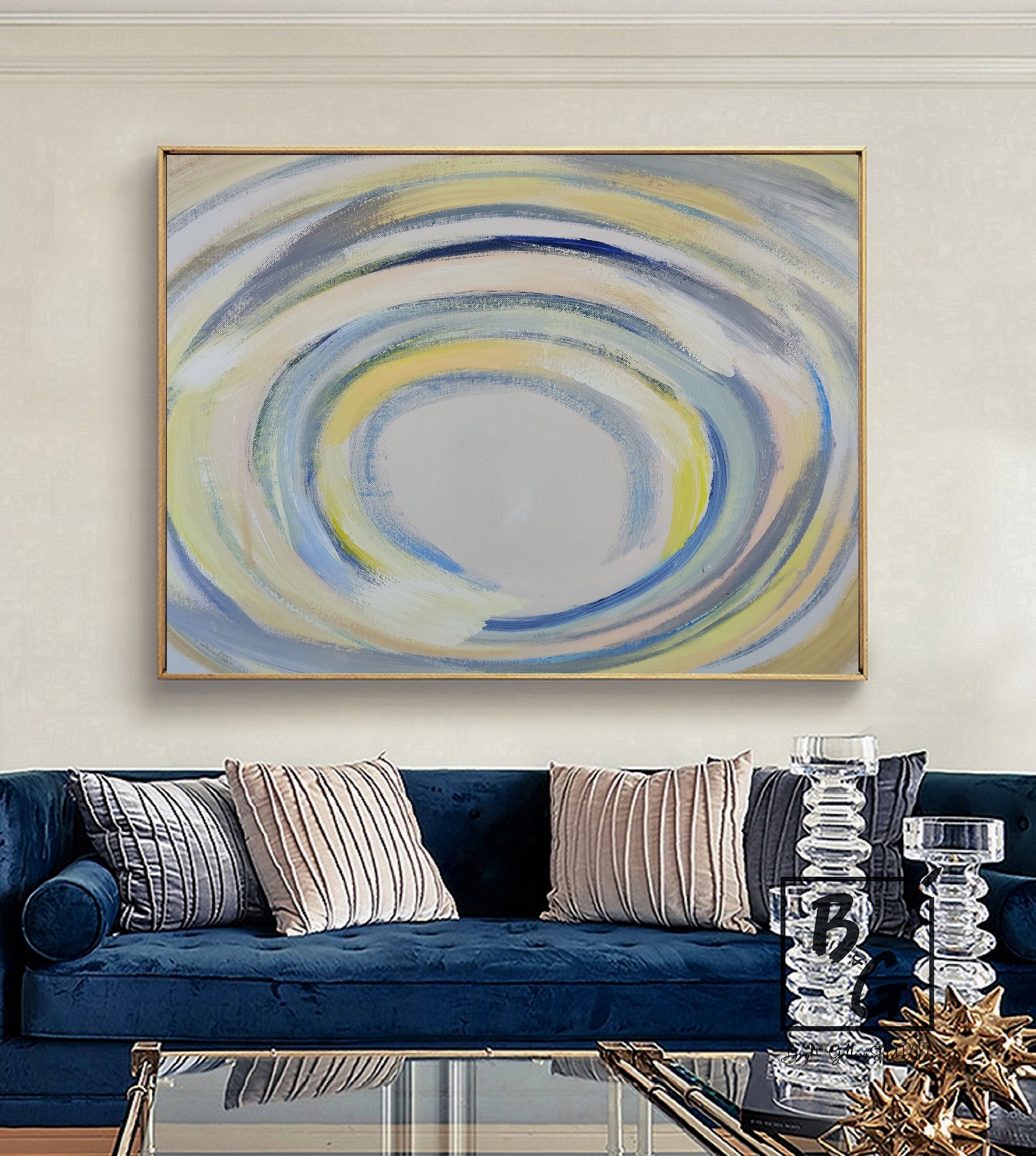 Abstrakte MalereiModerne Wohndekor moderne bunte Wand Kunst | Etsy