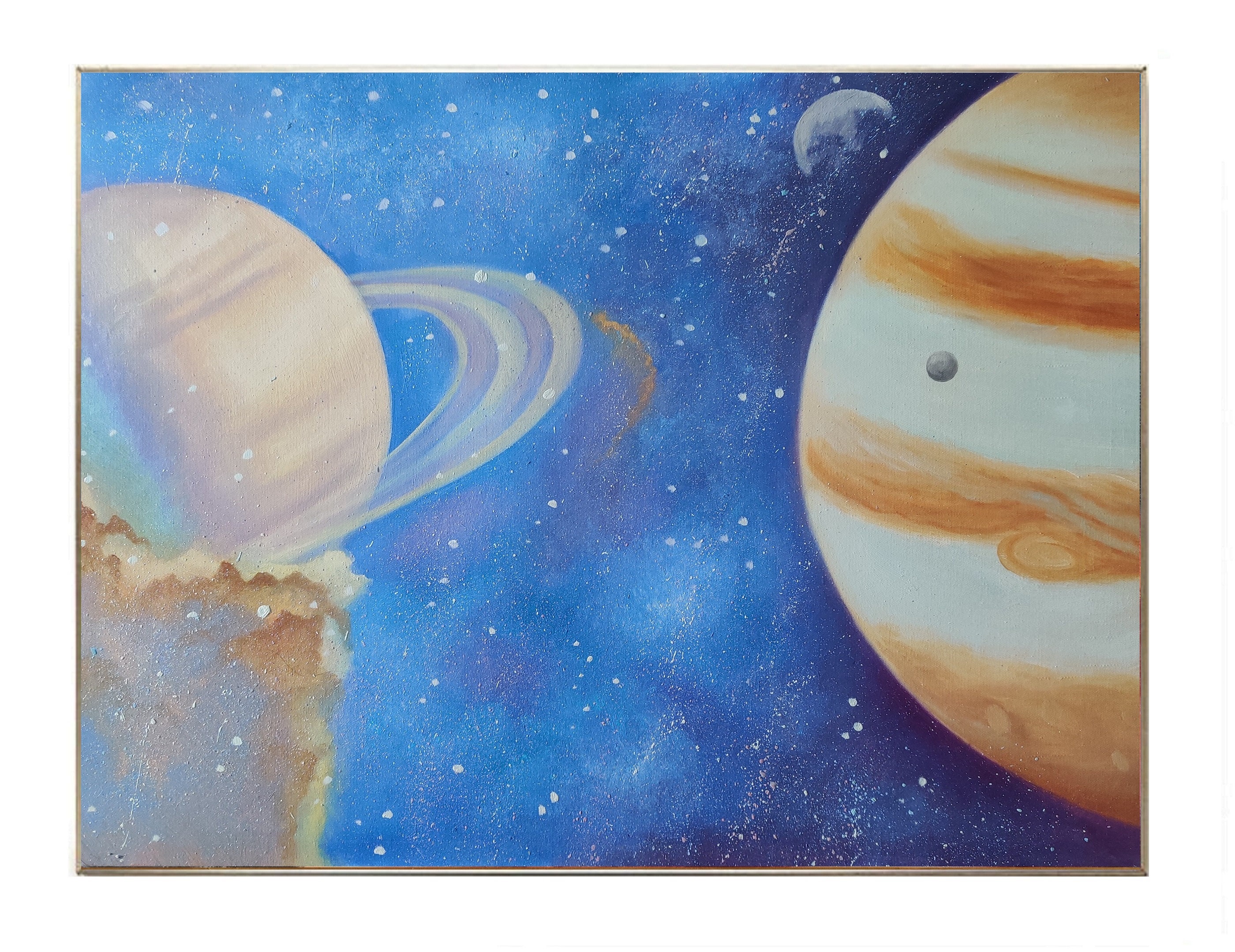 Jupiter Space Oil Painting Large Abstract Paintingmodern Etsy UK