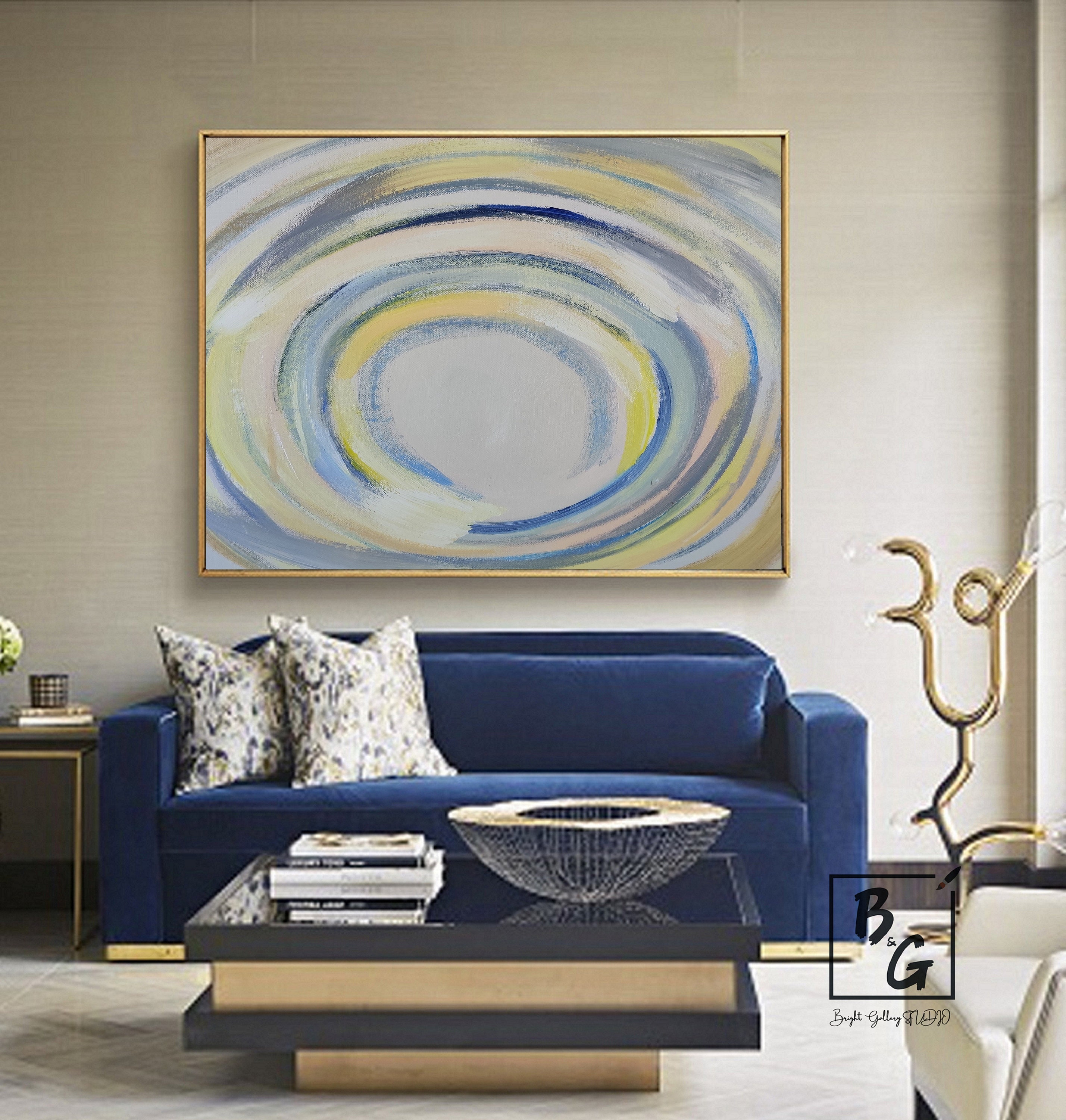 Abstrakte Malerei moderne Home Decor moderne bunte Wandkunst | Etsy