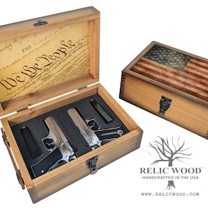 US Flag & Constitution Pistol Case image 1