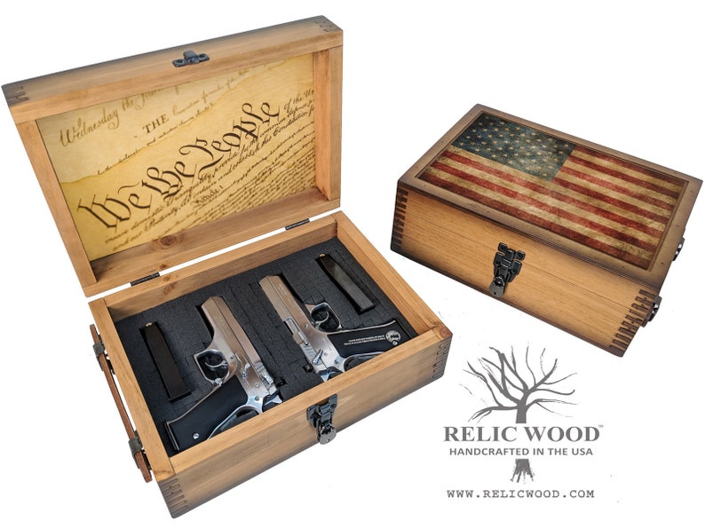 US Flag & Constitution Pistol Case image 1