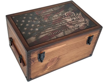 Military Oath of Office Keepsake Box