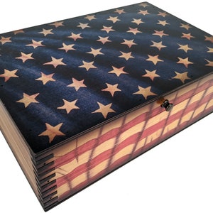 US Flag Memory Box