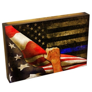 American Flag Police Wall Art