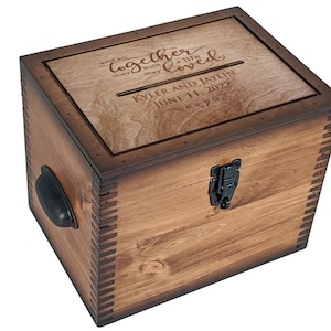 Boîte personnalisée pour cartes de mariage gravée au laser