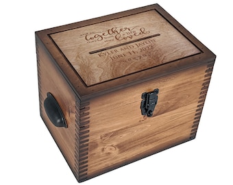 Custom Laser Engraved Wedding Card Box