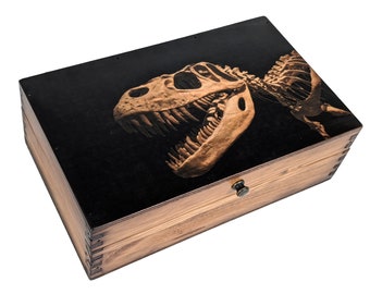 Tyrannosaurus Rex Skeleton Medium Wood Box