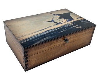 Marlin Dance Medium Wood Box