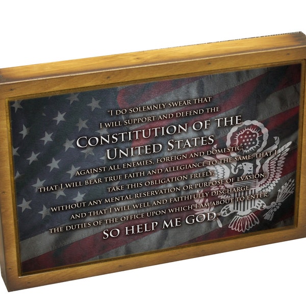 Military Oath of Office Framed Wall Art