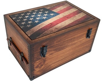 American Flag Keepsake Box