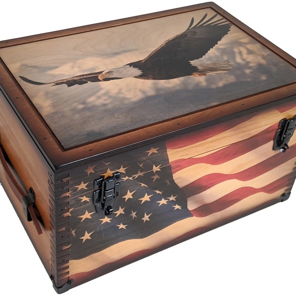 Patriotic Eagle Keepsake Box